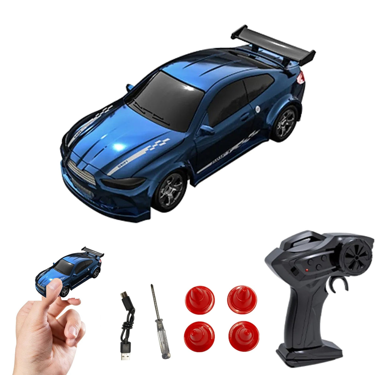 Mini Drifter 1:64 RC drift car – M4 CS Blue