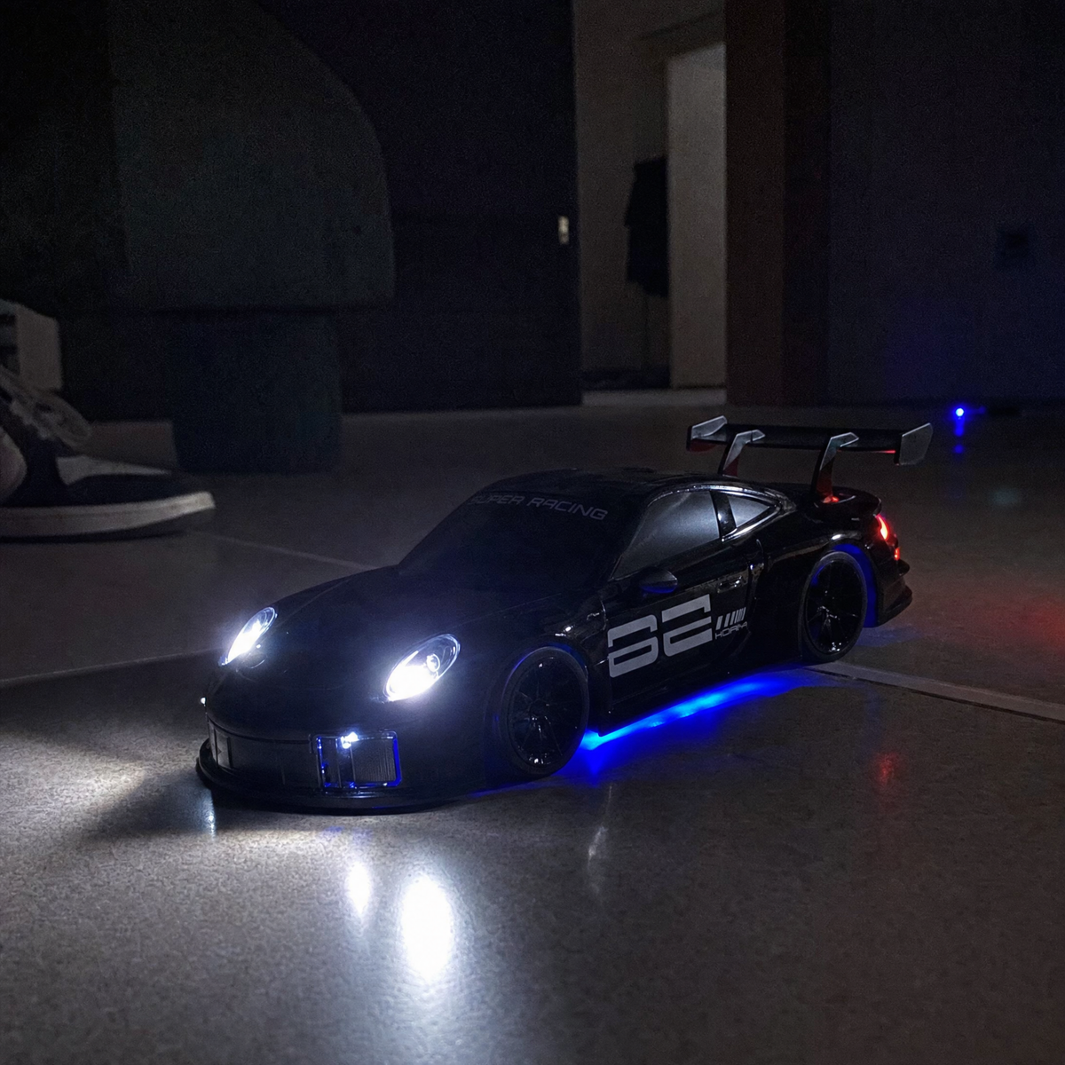 RS Drifter with LED headlights and blue underglow